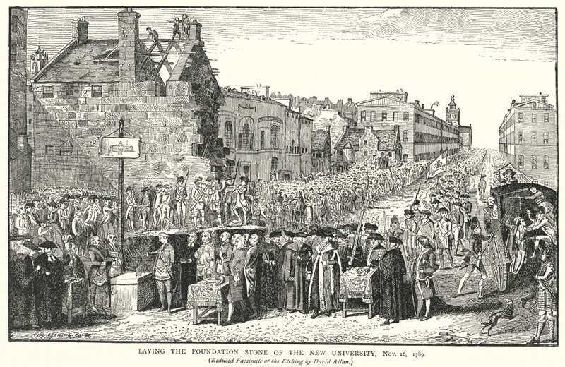 Wmurowanie kamienia węgielnego pod Nowy Uniwersytet, 16 listopada 1789 r. autorstwa English School