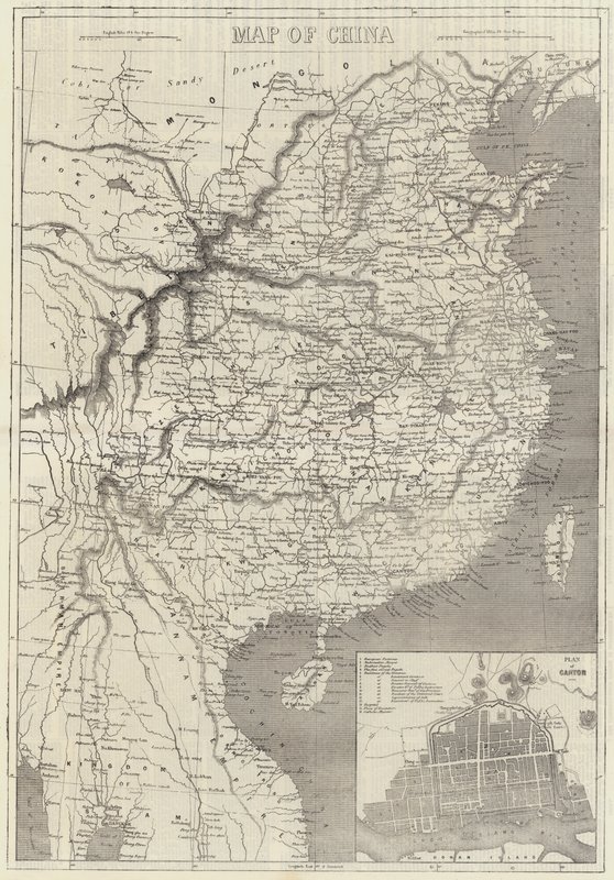 Mapa Chin autorstwa English School