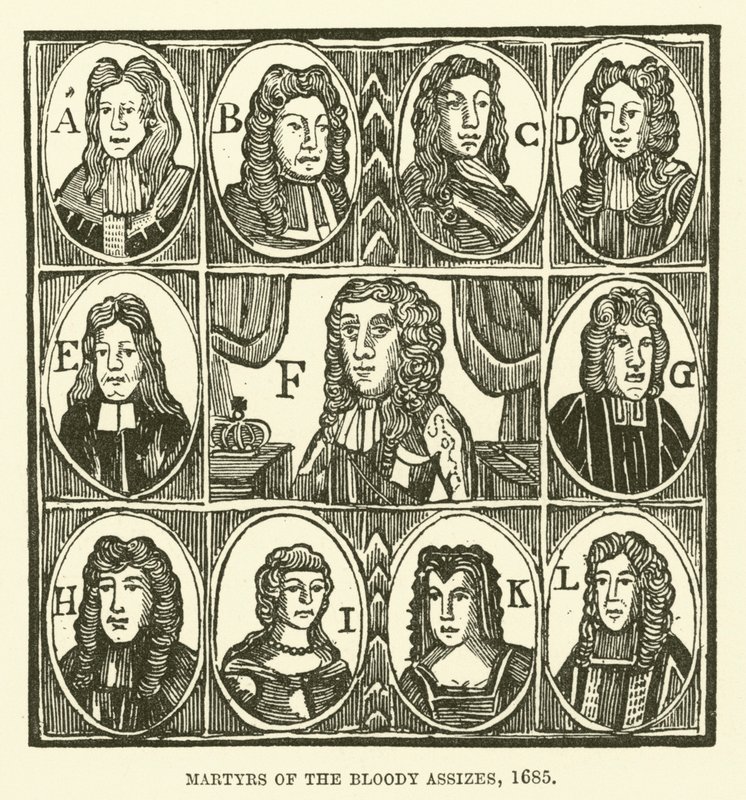 Męczennicy krwawych sądów, 1685 autorstwa English School