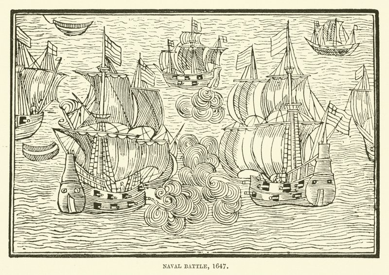 Bitwa morska, 1647 autorstwa English School