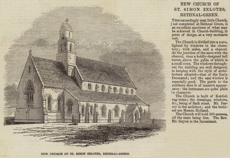 Nowy kościół św. Szymona Zeloty, Bethnal-Green autorstwa English School