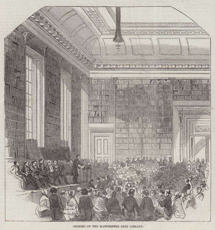 Otwarcie Wolnej Biblioteki w Manchesterze autorstwa English School