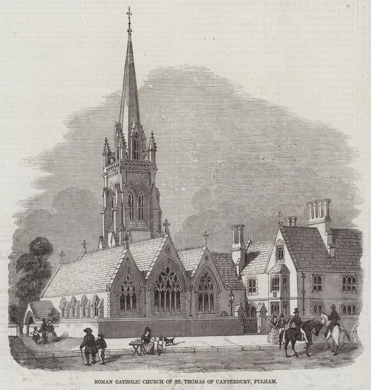 Kościół rzymskokatolicki św. Tomasza z Canterbury, w Fulham autorstwa English School