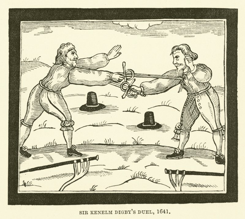 Sir Kenelm Digbys pojedynek, 1641 autorstwa English School
