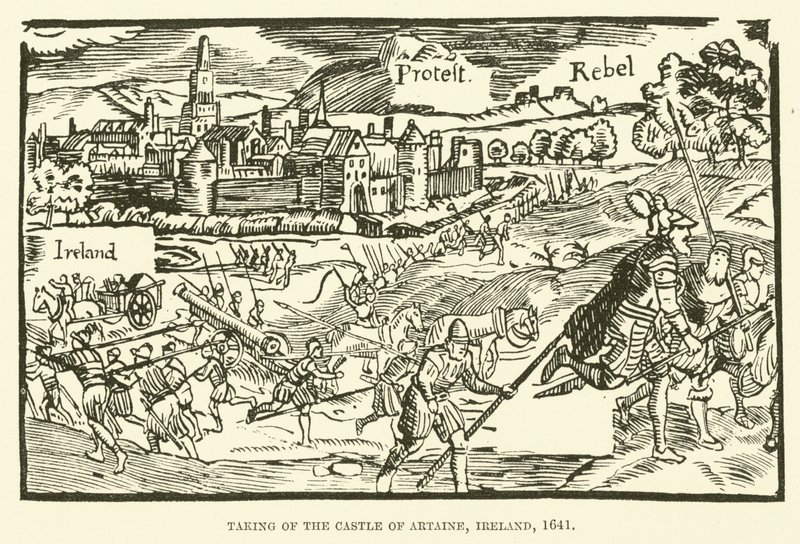 Zdobycie zamku Artaine, Irlandia, 1641 autorstwa English School
