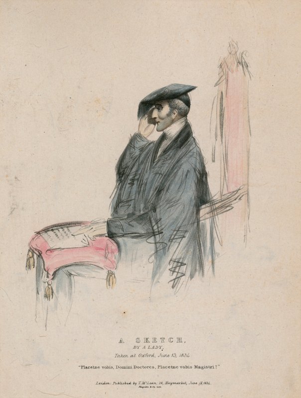 Książę Wellington, szkic pewnej damy, wykonany w Oksfordzie 13 czerwca 1834 r. autorstwa English School