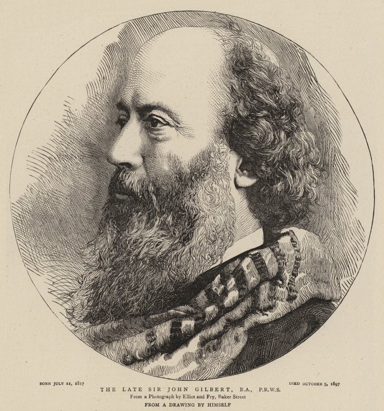 Późny Sir John Gilbert, RA, PRWS autorstwa English School