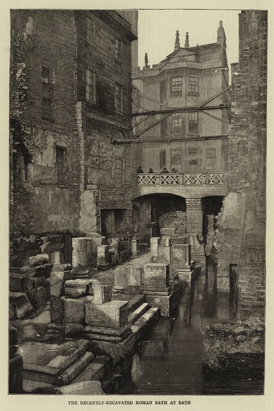 Niedawno odkryta łaźnia rzymska w Bath autorstwa English School