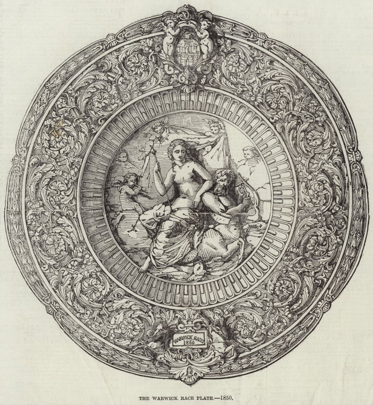 Płyta wyścigowa Warwick, 1850 autorstwa English School