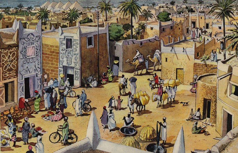 Stare i słynne miasto Kano w Nigerii autorstwa English School