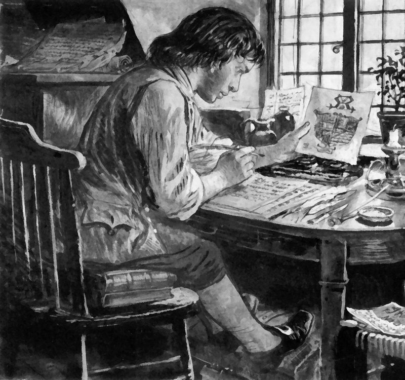 Thomas Chatterton, fałszerz autorstwa English School