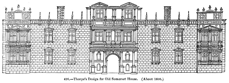 Projekt Thorpes dla starego domu w Somerset. (około 1600) autorstwa English School
