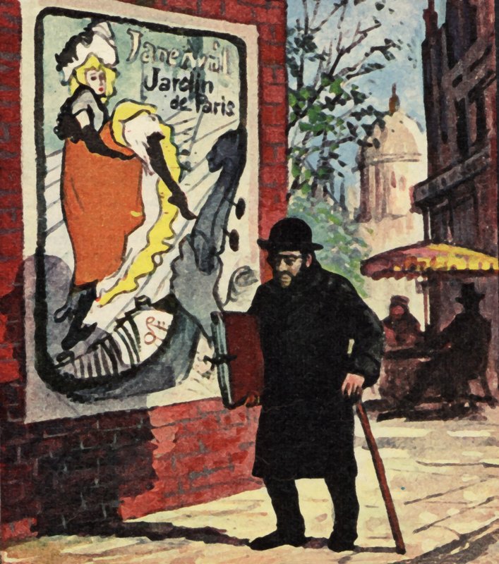 Toulouse Lautrec spacerująca ulicami Paryża autorstwa English School