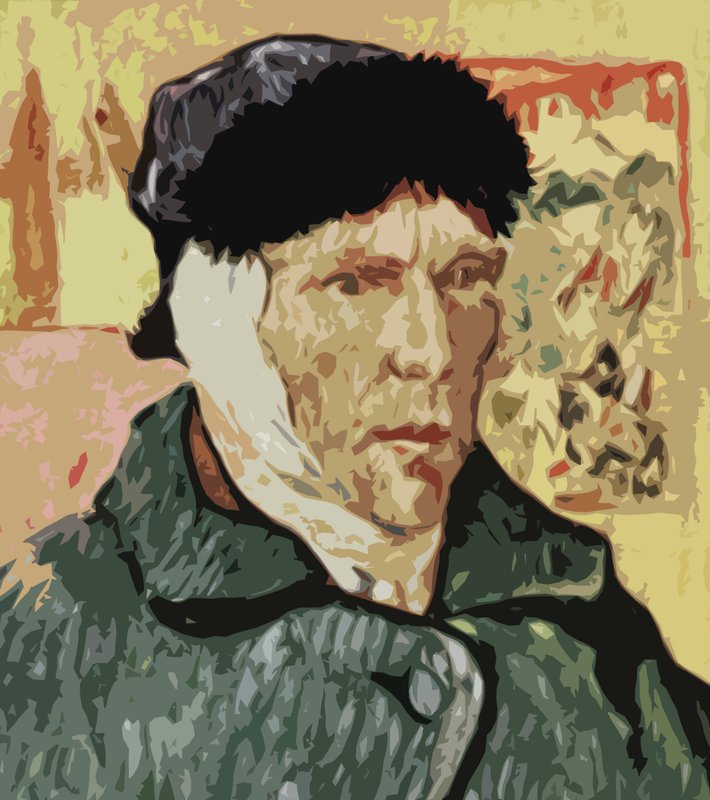 Vincent Van Gogh, z zabandażowanym uchem autorstwa English School