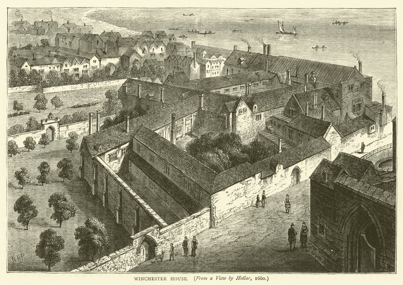 Winchester House, widok Hollara, 1660 autorstwa English School