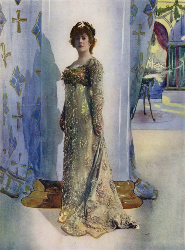 Madame Jane Hading w „Więcej niż królowa” (kolorowe zdjęcie) autorstwa English Photographer