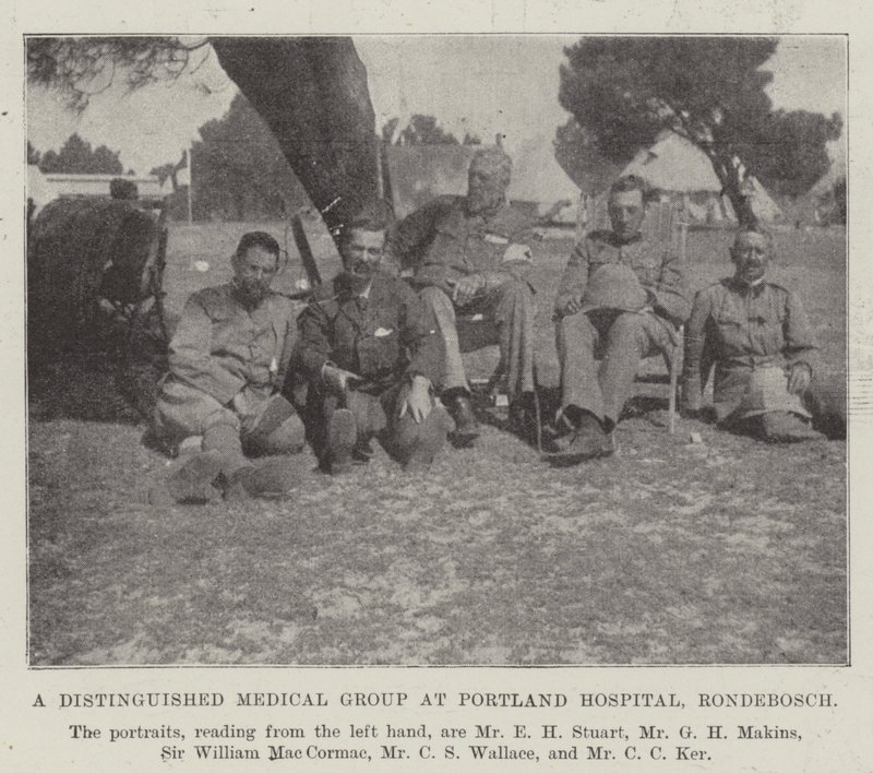 Wybitna grupa medyczna w szpitalu Portland, Rondebosch autorstwa English Photographer