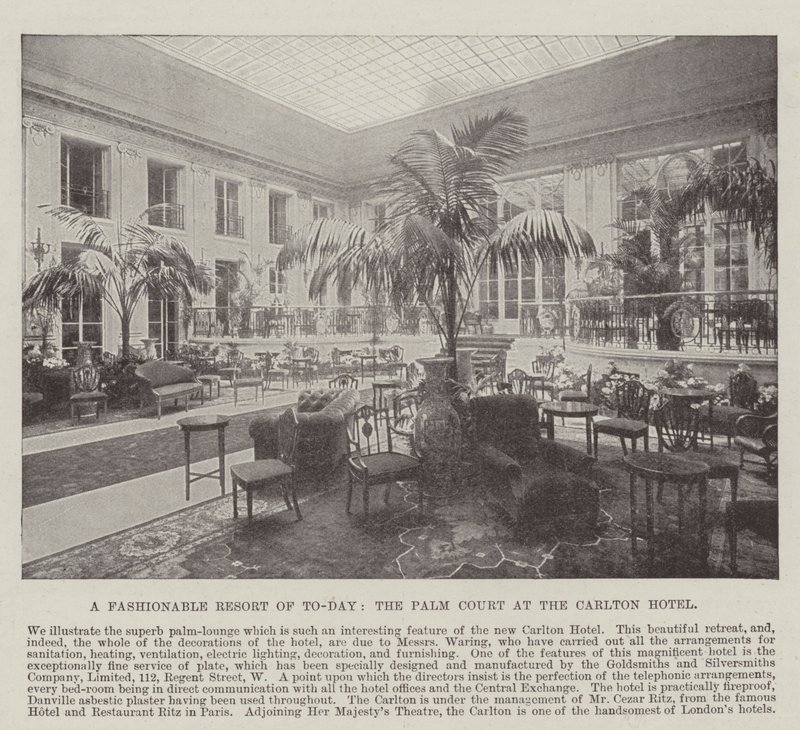 Modny kurort współczesności, Palm Court w hotelu Carlton autorstwa English Photographer