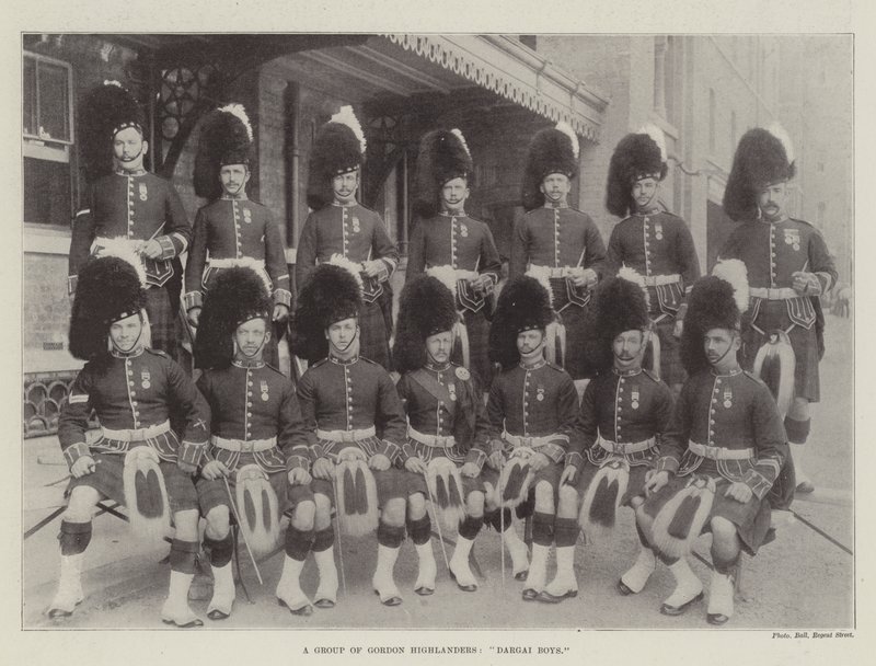 Grupa Gordon Highlanders, Dargai Boys autorstwa English Photographer