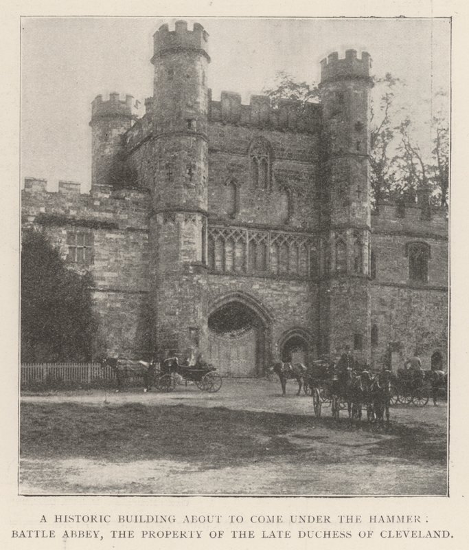 Historyczny budynek, który wkrótce przejdzie pod Hammer, Battle Abbey, własność zmarłej księżnej Cleveland autorstwa English Photographer