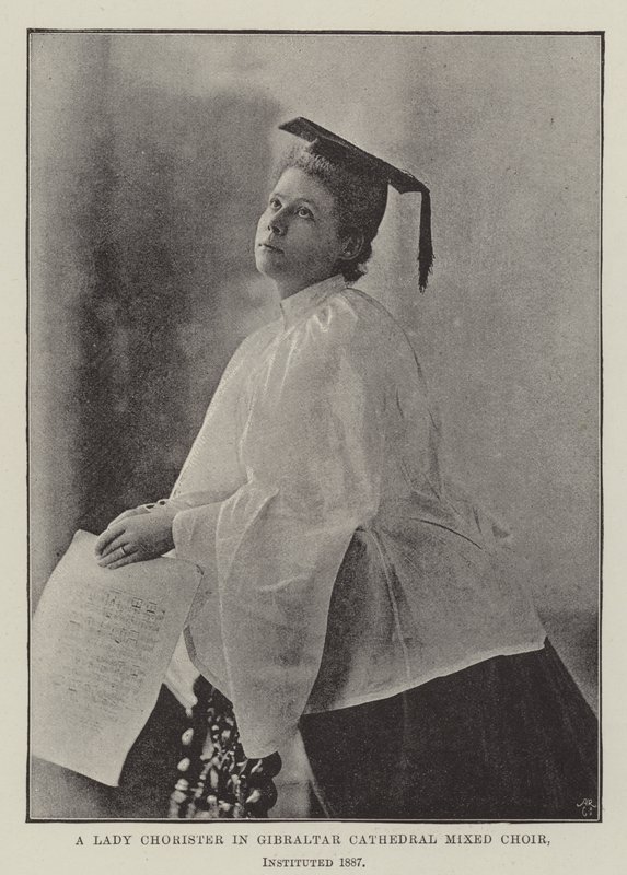 Chór mieszany katedry w Gibraltarze, założony w 1887 r. autorstwa English Photographer