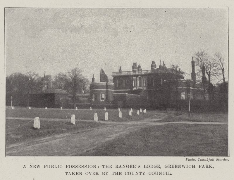 Nowa własność publiczna, Rangers Lodge, Greenwich Park, przejęty przez Radę Hrabstwa autorstwa English Photographer