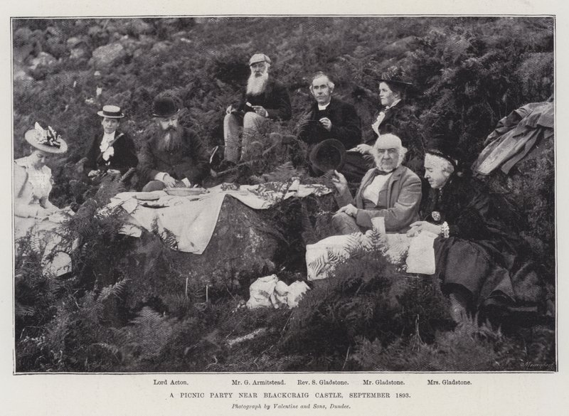 Piknik pod zamkiem Blackcraig, wrzesień 1893 autorstwa English Photographer