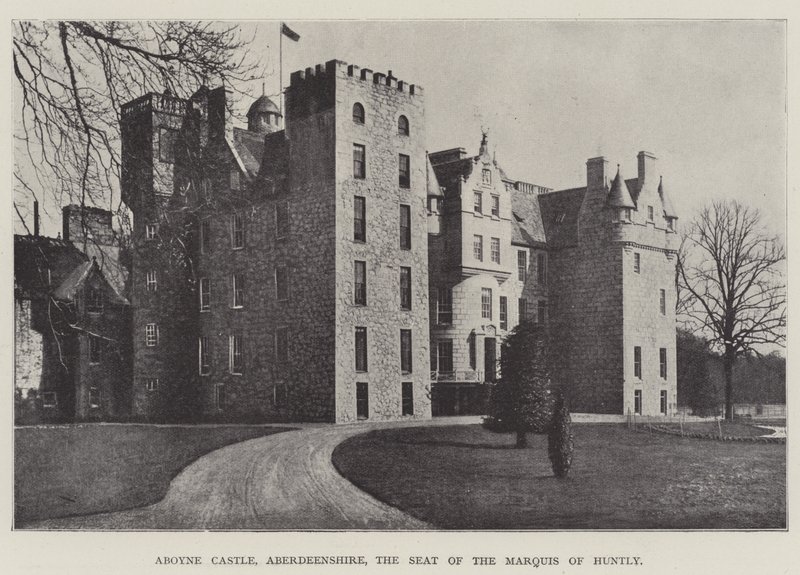 Zamek Aboyne, Aberdeenshire, siedziba markiza Huntly autorstwa English Photographer