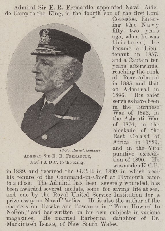 Admirał Sir E R Fremantle, Naval ADC do króla autorstwa English Photographer
