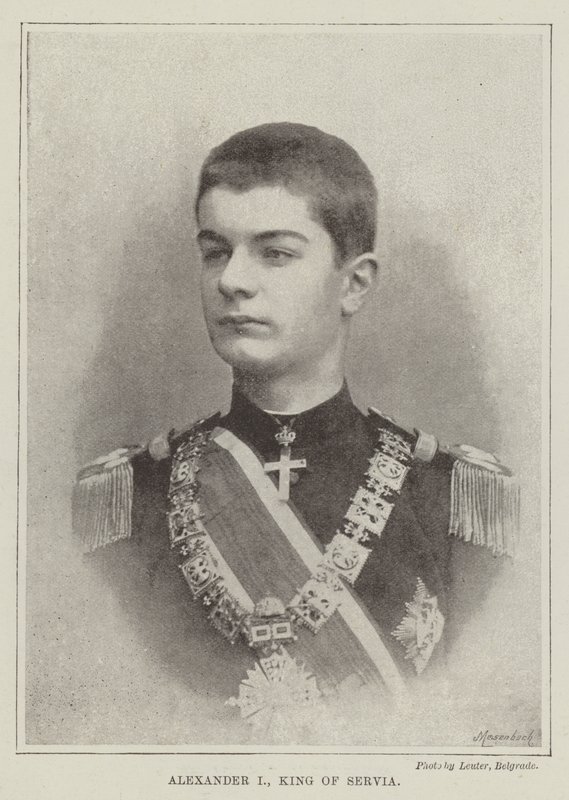 Aleksander I, król Serbii autorstwa English Photographer