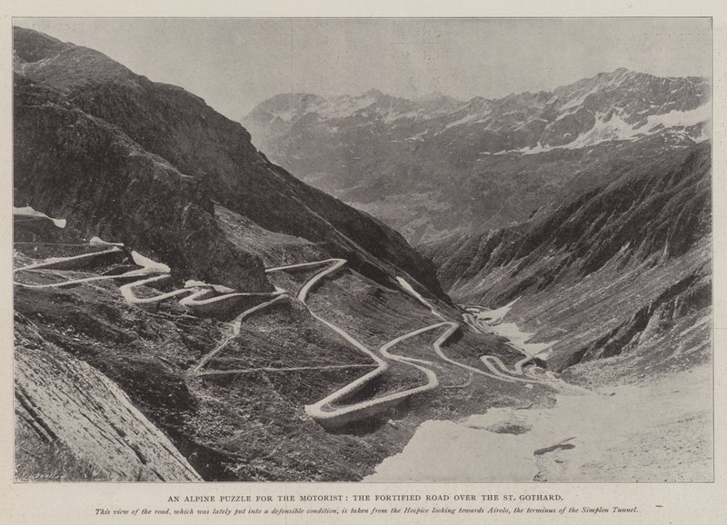 Alpejska łamigłówka dla kierowcy, droga warowna nad św. Gotardem autorstwa English Photographer