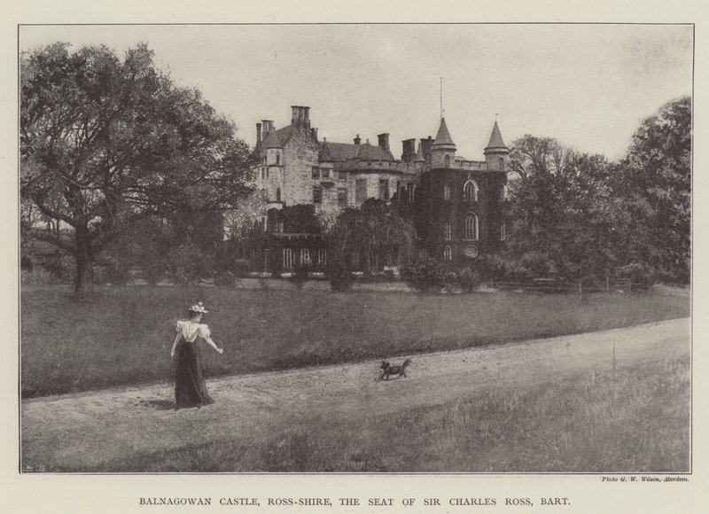 Zamek Balnagowan, Ross-Shire, siedziba Sir Charlesa Rossa, Baroneta autorstwa English Photographer