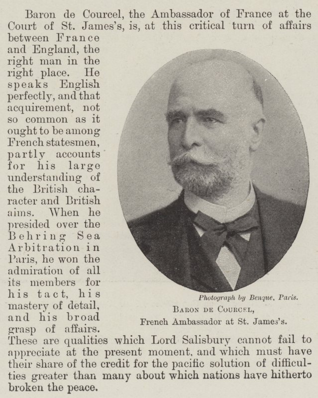 Baron de Courcel, ambasador Francji w St James