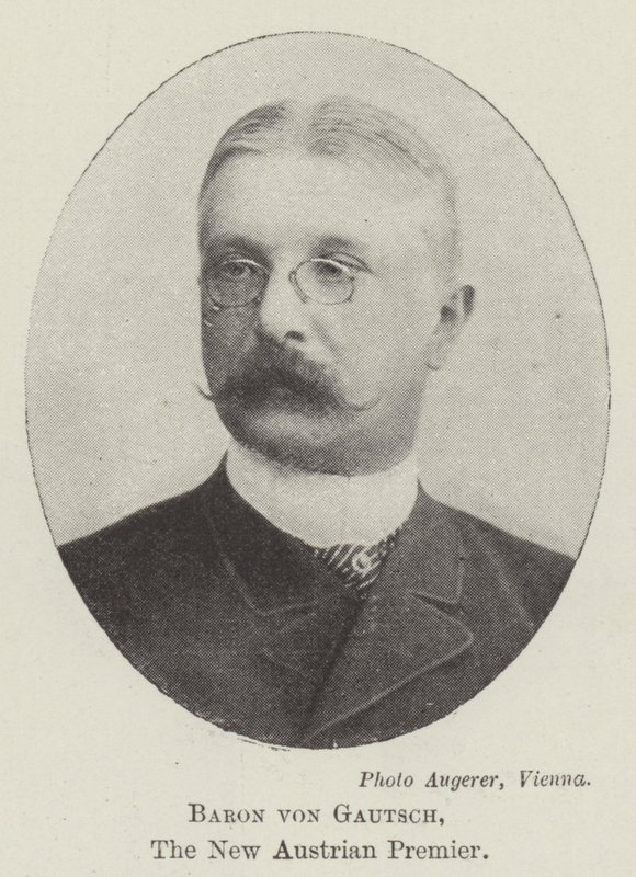 Baron von Gautsch, nowy premier Austrii autorstwa English Photographer