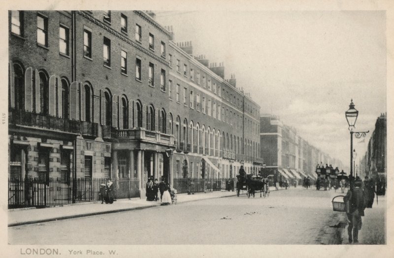 Bedford College, York Place, Londyn (czarno-białe zdjęcie) autorstwa English Photographer