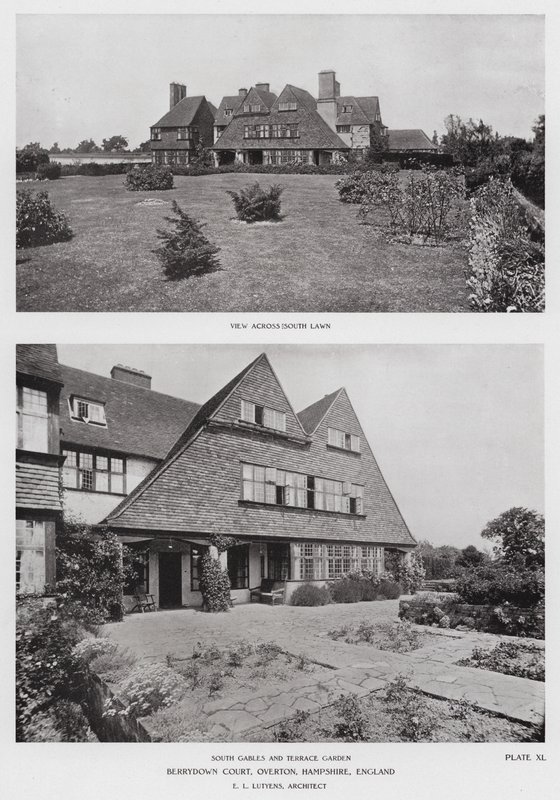 Berrydown Court, Overton, Hampshire, Anglia (zdjęcie czarno-białe) autorstwa English Photographer
