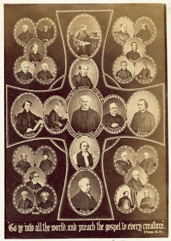 Biskupi Wielkiej Brytanii i Imperium Brytyjskiego (zdjęcie czarno-białe) autorstwa English Photographer