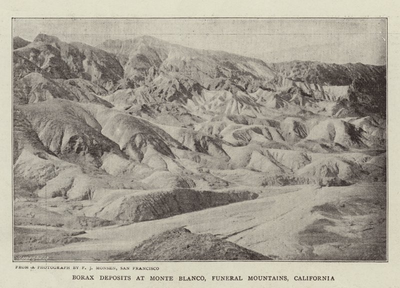 Depozyty boraksu w Monte Blanco, Funeral Mountains, Kalifornia autorstwa English Photographer