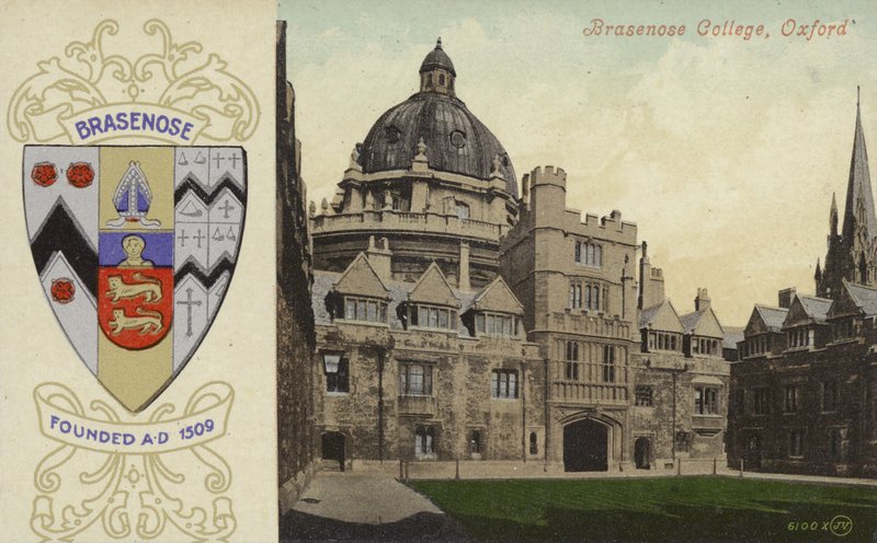 Brasenose College, Oxford (kolorowe zdjęcie) autorstwa English Photographer