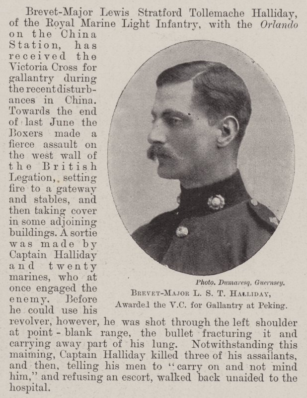 Brevet-Major L S T Halliday, odznaczony VC za galanterię w Pekinie autorstwa English Photographer