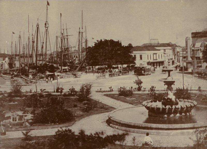 Port Bridgetown, około 1900 autorstwa English Photographer