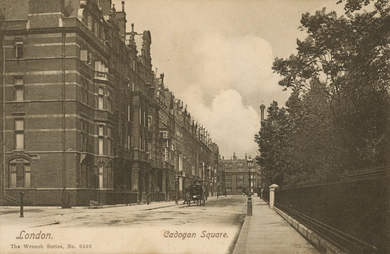 Cadogan Square, Londyn (zdjęcie czarno-białe) autorstwa English Photographer