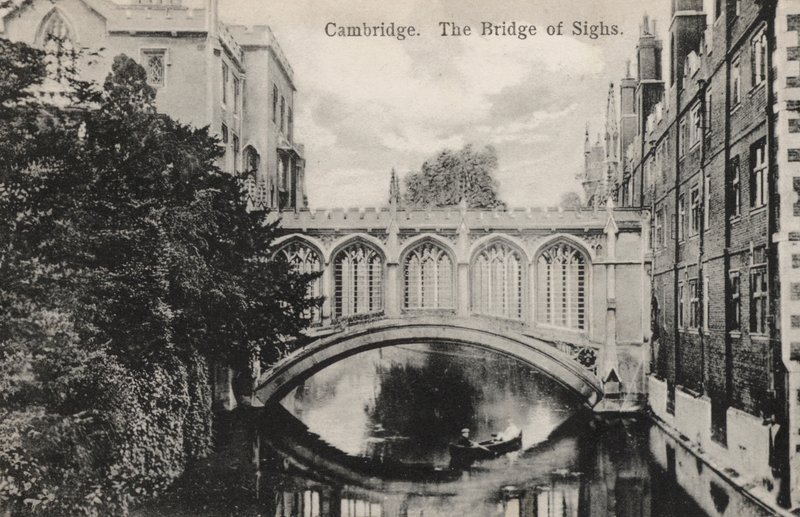 Cambridge, Most Westchnień (zdjęcie czarno-białe) autorstwa English Photographer