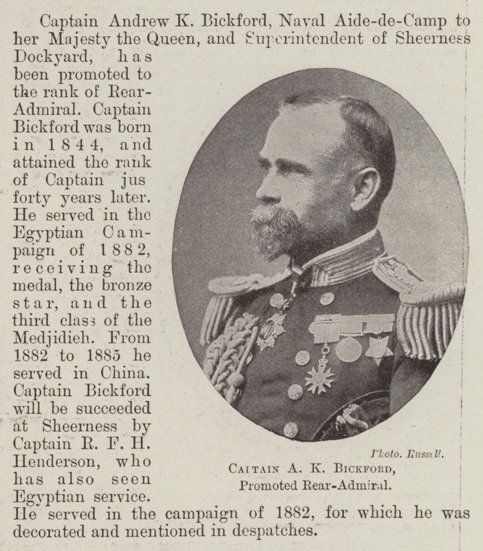 Kapitan AK Bickford, awansowany kontradmirał autorstwa English Photographer