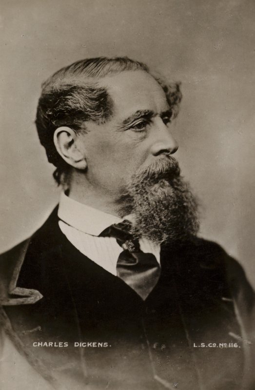 Charles Dickens (1812-1870), angielski powieściopisarz autorstwa English Photographer