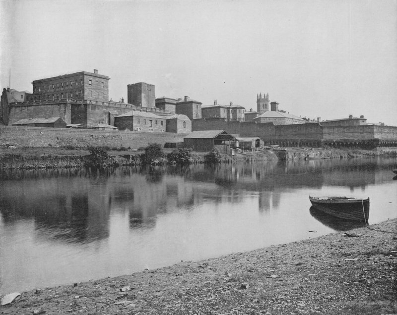 Zamek Chester (zdjęcie czarno-białe) autorstwa English Photographer