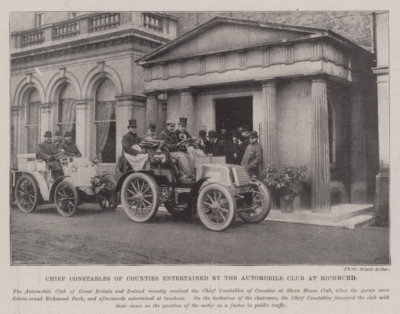 Główny Constable of Counties zabawiany przez Automobile Club w Richmond autorstwa English Photographer
