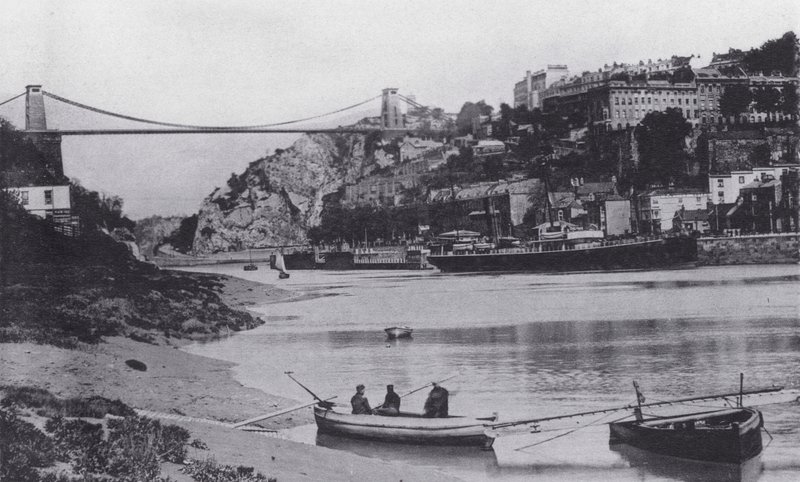 Clifton i Suspension Bridge (zdjęcie czarno-białe) autorstwa English Photographer