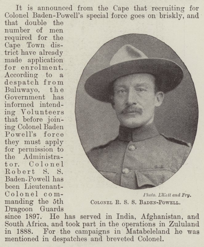 Pułkownik R S S Baden-Powell autorstwa English Photographer