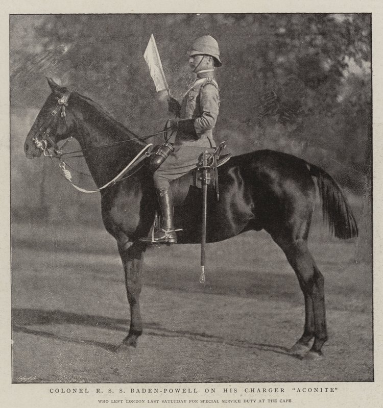 Pułkownik R S S Baden-Powell o swoim akonicie ładującym autorstwa English Photographer